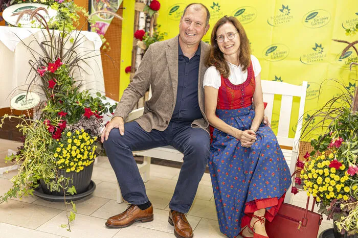 Der Obmann der Kärntner Gärtner Peter Schilcher mit seiner Frau Gerhild.