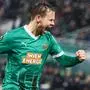 VIENNA,AUSTRIA,13.MAR.25 - SOCCER - UEFA Conference League, round of 16, SK Rapid Wien vs FK Borac Banja Luka. Image shows the rejoicing of Louis Schaub (Rapid).
Photo: GEPA pictures/ Armin Rauthner