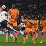 England's defender Harry Maguire (L) vies with Ivory Coast's defender Willy Boly (2nd L) during the international friendly football match between England and Ivory Coast at Wembley stadium in north London on March 29, 2022. (Photo by Glyn KIRK / AFP) / NOT FOR MARKETING OR ADVERTISING USE / RESTRICTED TO EDITORIAL USE