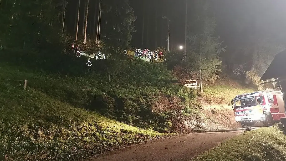 Einsatzkräfte sind vor Ort