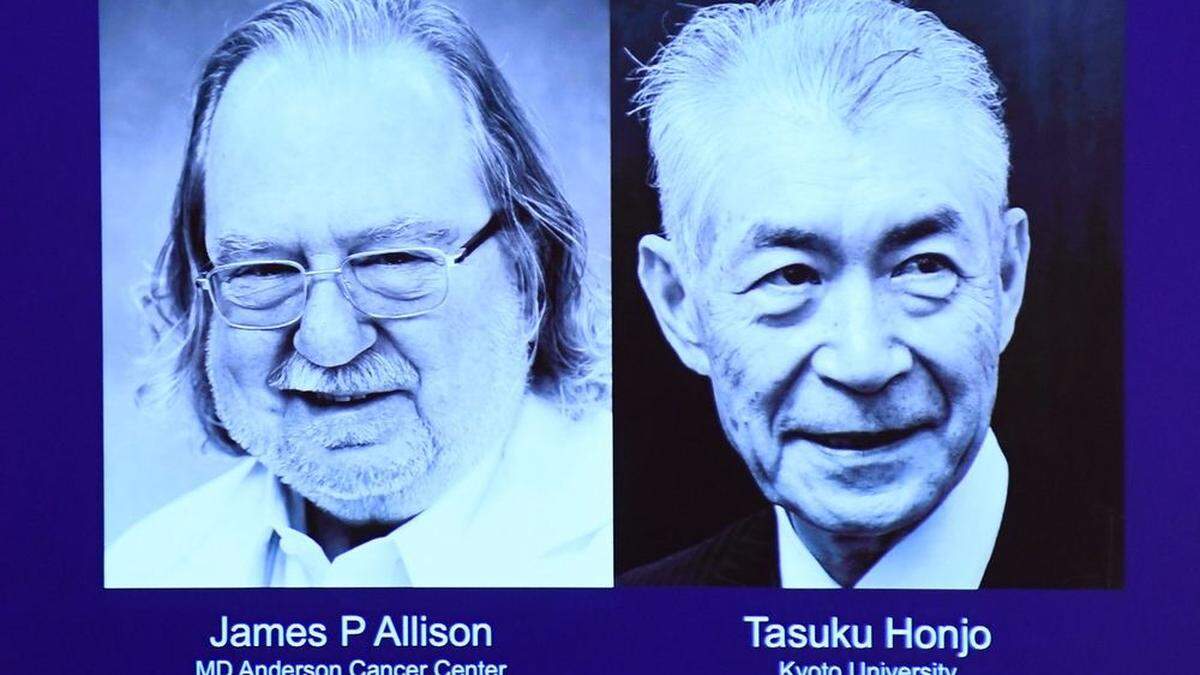 Der US-Forscher James Allison (M.D. Anderson Medical School Houston/Texas/USA) und der japanische Wissenschafter Tasuku Honjo (Universität Kyoto) teilen sich den diesjährigen Nobelpreis für Physiologie und Medizin