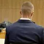 Der Angeklagte beim Prozess