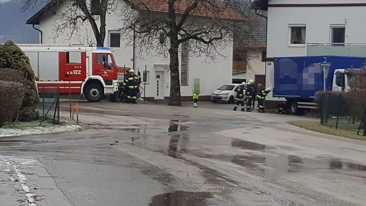 Bergung eines Lastwagen in Gösselsdorf