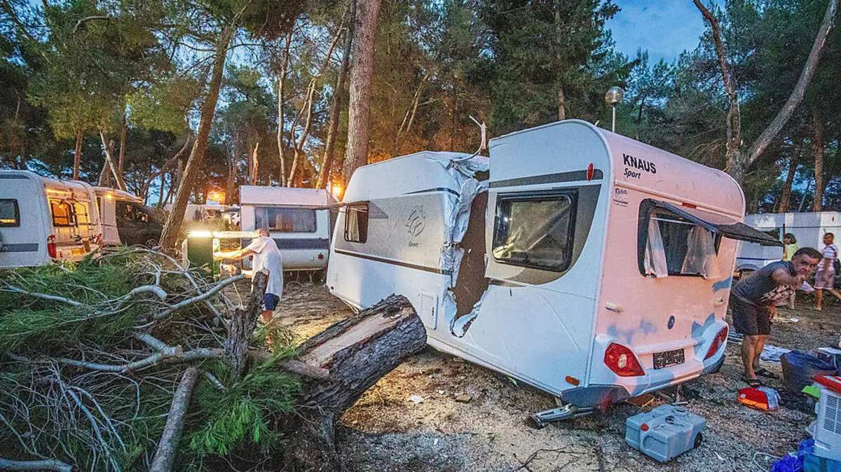 Der Sturm in Istrien hat für große Verwüstung gesorgt