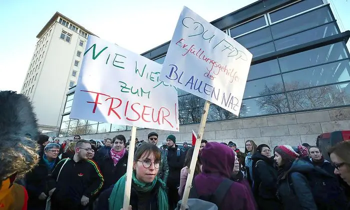Spontanprotest gegen die CDU