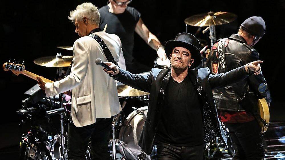 U2 bei ihrem Live-Auftritt in Paris Anfang September
