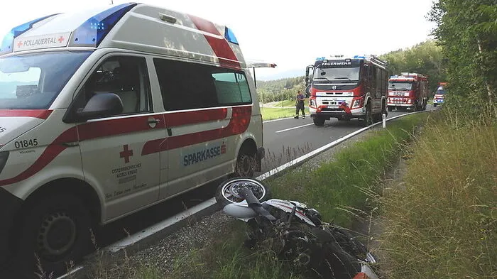 Unfall mit Bike auf der L406 
