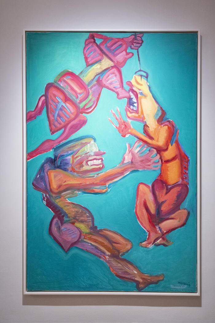 Eines der Toplose bei der Versteigerungswoche: „Zornbild - Süsse Wiener Herzerln“ von Maria Lassnig