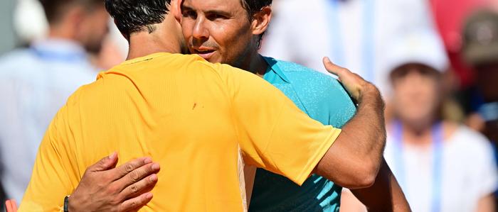 Rafael Nadal (rechts) musste Nuno Borges gratulieren 