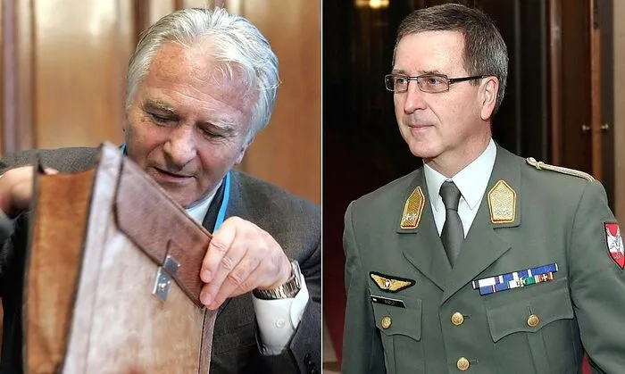 Lobbyist Erhard Steininger und Generalmajor Erich Wolf