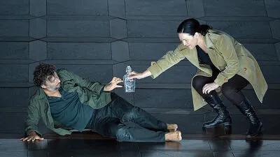 Jonas Kaufmann als Florestan und Adrianne Pieczonka als Leonore bei den Proben zum "Fidelio"