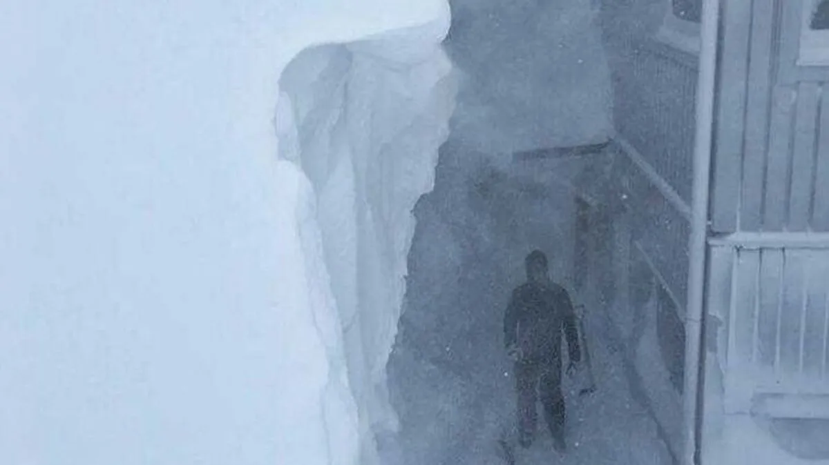 Ein Bild von den Schneemassen aus Riksgränsen 