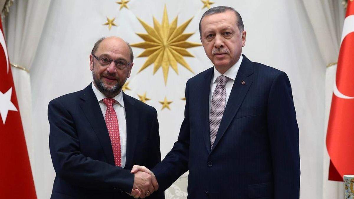 Martin Schulz mit Präsident Erdogan