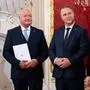 Chancellor Christian Stocker, left, Vice Chancellor Andreas Babler, centre, and Foreign minister Beate Meinl-Reisinger attend the swearing-in ceremony of the Federal Government in the presidential office at the Hofburg Palace, in Vienna, Austria, Monday, March 3, 2025. (AP Photo/Denes Erdos)