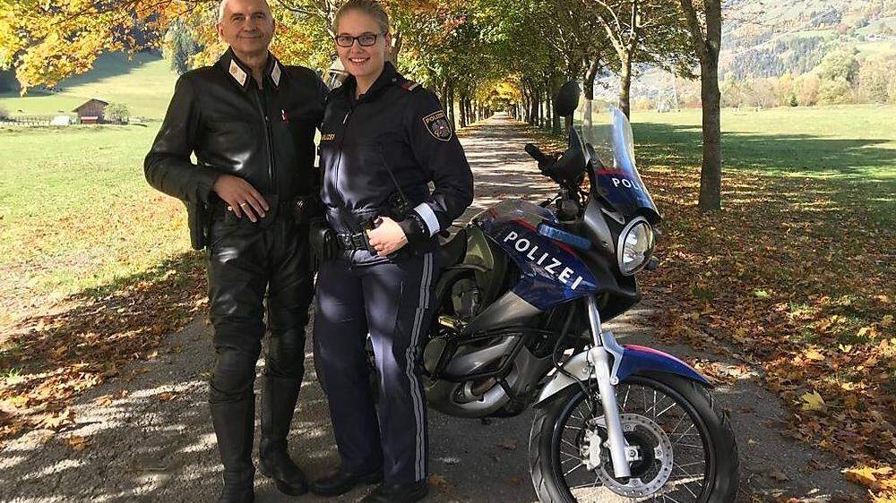 Vater Ewald und Tochter Johanna Dorner: Beide üben ihren Polizisten-Beruf mit großer Leidenschaft aus 