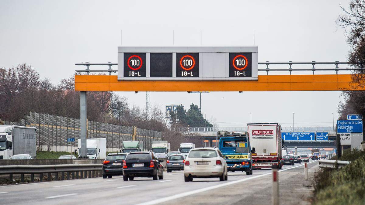 Das flexible 100-km/h-Limit im Raum Graz reagiert auf die Luftbelastung