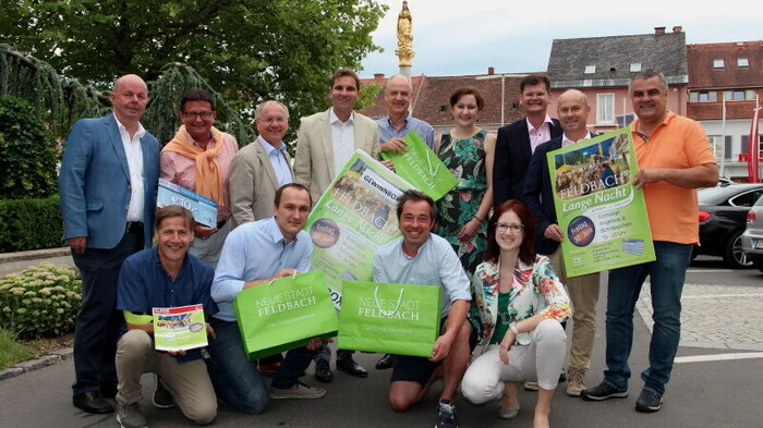 Mit Tourismusobmann Christian Ortauf, Bürgermeister Josef Ober und Gerhard Ertl von der Regionalwirtschaft wurde die Lange Nacht eröffnet.