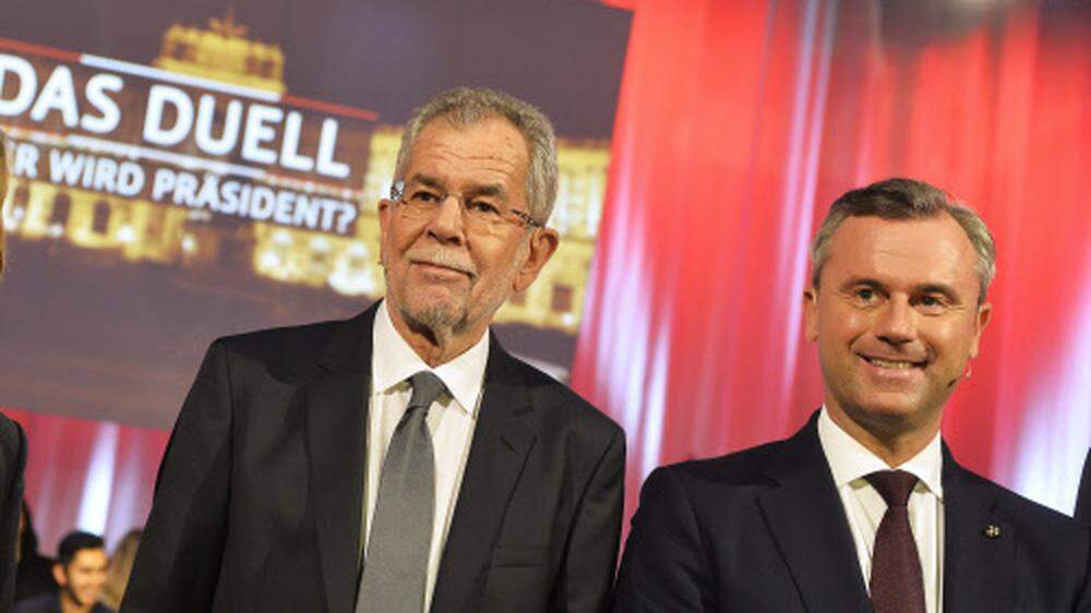 Alexander Van der Bellen und Norbert Hofer bei der BP-Wahl 2016