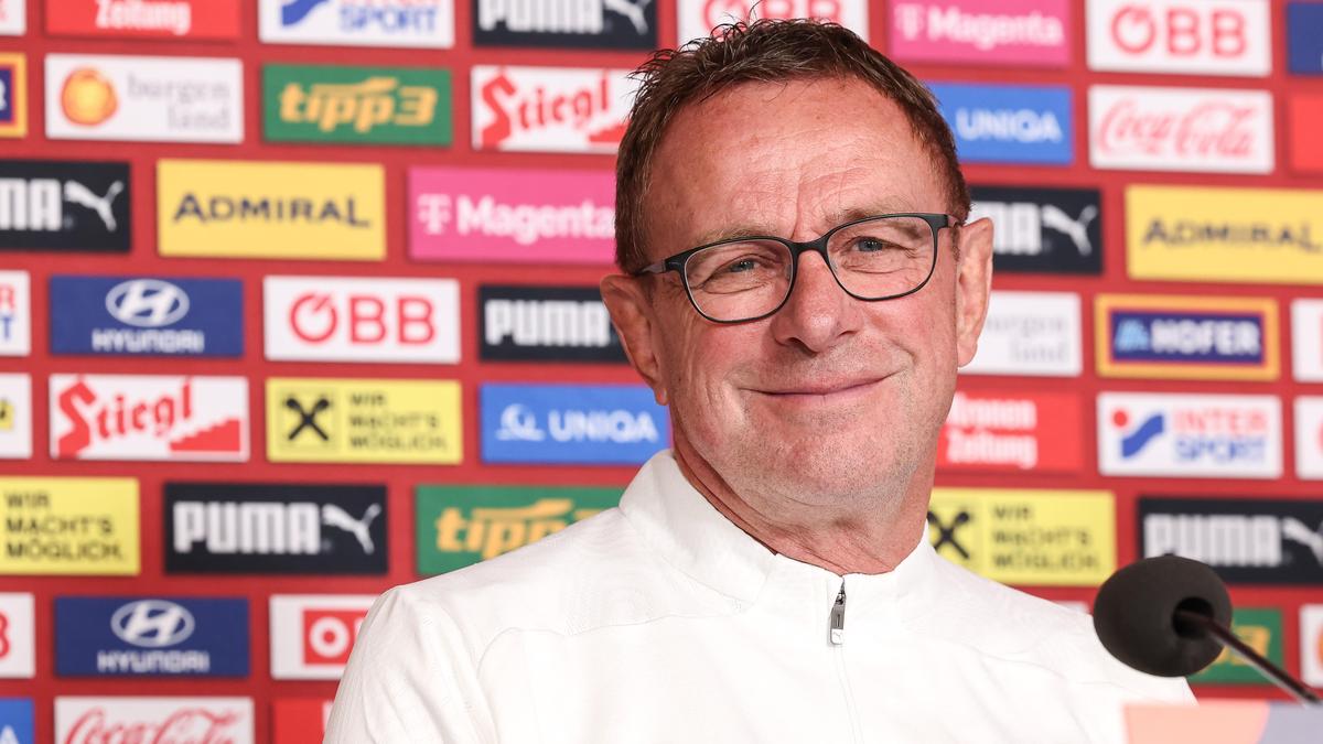 OSLO,NORWAY,08.SEP.24 - SOCCER - UEFA Nations League, OEFB international match, Norway vs Austria, preview, press conference team AUT. Image shows head coach Ralf Rangnick (AUT).
Photo: GEPA pictures/ Armin Rauthner