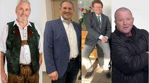 Siegfried Gruber (FPÖ)  Ronald Schlager (Bürgermeister, SPÖ), Gernot Wallner (ÖVP) und Uwe Süss (KPÖ) 