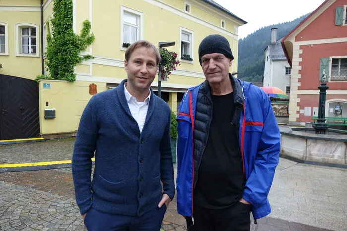 Der Eisenerzer Musikschuldirektor Christian Hartl und Komponist Wolfgang Mitterer (r.)