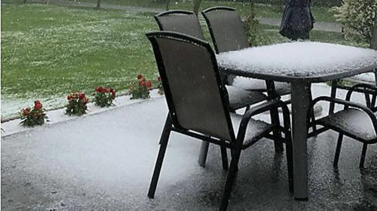 In Lannach hat es am Freitagnachmittag gehagelt