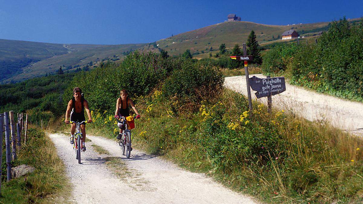 Mountainbike-Strecken, wie hier auf der Saualm, boomen