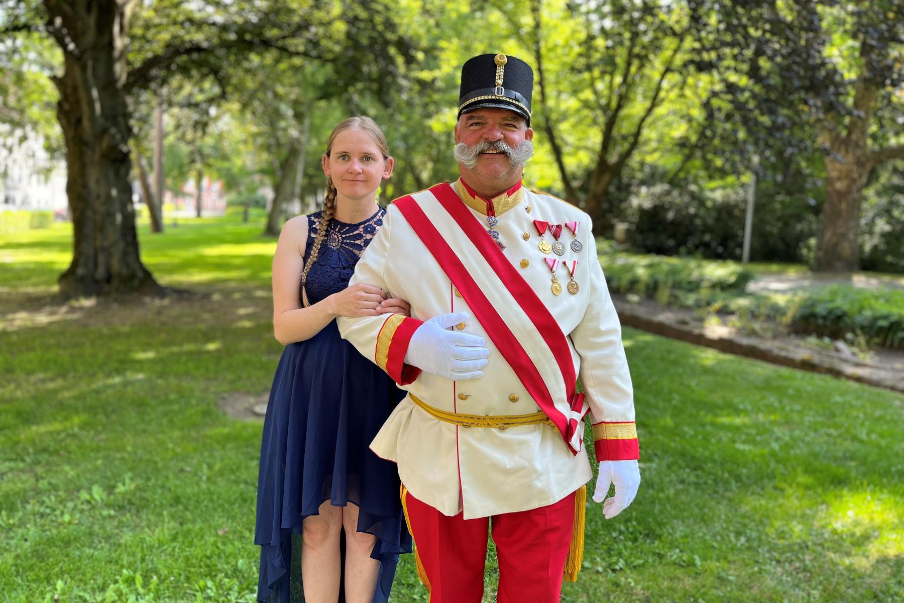 Peter Schmiedhofer aus Trofaiach schlüpft gern in kaiserliche Uniform