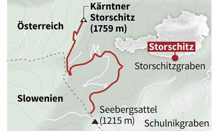 Die Route auf den Storschitz