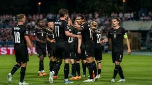 OSIJEK,CROATIA,03.JUN.22 - SOCCER - UEFA Nations League, OEFB international match, Croatia vs Austria. Image shows the rejoicing of the team of AUT.
Photo: GEPA pictures/ Johannes Friedl