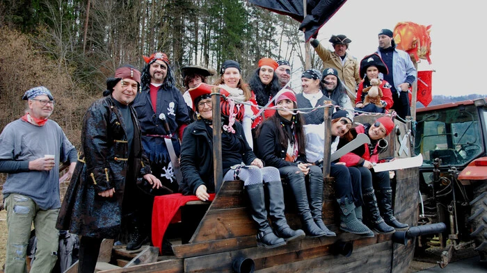 Bunt trieben es die Narren am Faschingssonntag in Maltschach (Marktgemeinde Arnfels)