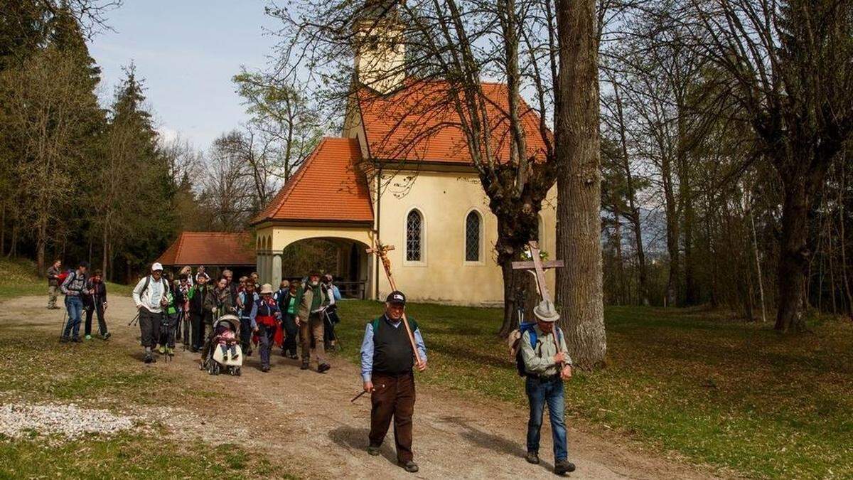 Die Kirche in Maria Wohlschart ist Ausgangspunkt der Pilger