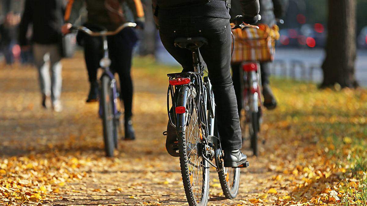 Radfahren im Herbst