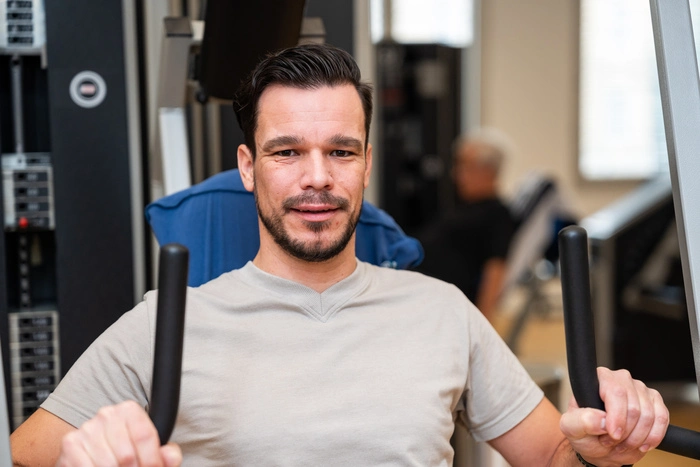Stefan T. aus Gratkorn trainiert nach einem Motorradunfall zweimal wöchentlich im Kieser-Studio Graz
