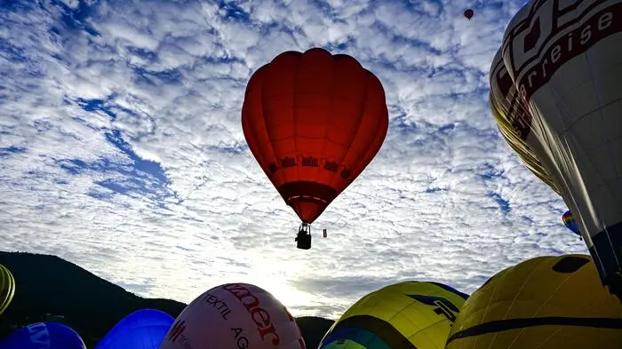 Bestes Wetter herrschte beim Ballonstart am Montagmorgen.