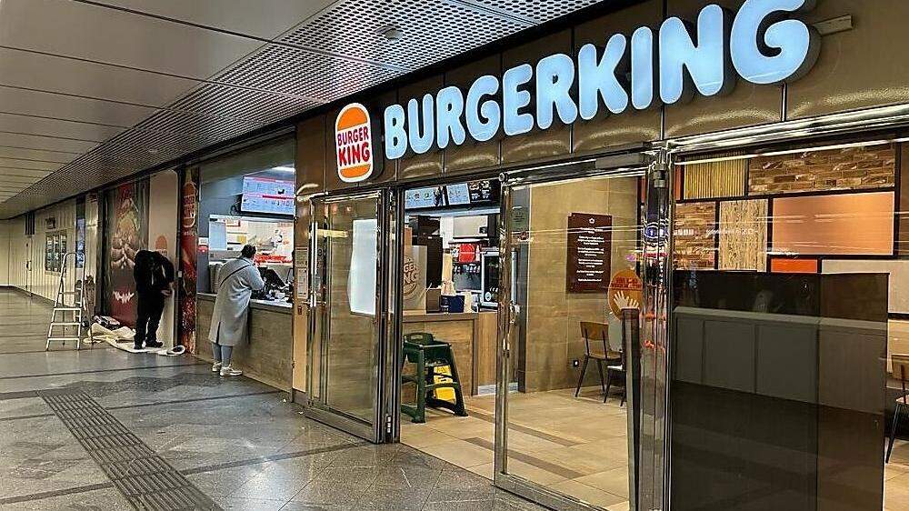 Wird aktuell umgestaltet: die ehemals vegane Burger-King-Filiale am Wiener Westbahnhof