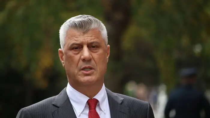 Hashim Thaçi im Jahr 2020 nach seinem Rücktritt