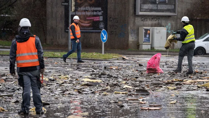 Im Westen Deutschlands sorgte Sturmtief "Burglind" für orkanartige Böen mit mehr als 120 Kilometern pro Stunde. Im Bild: Stuttgart