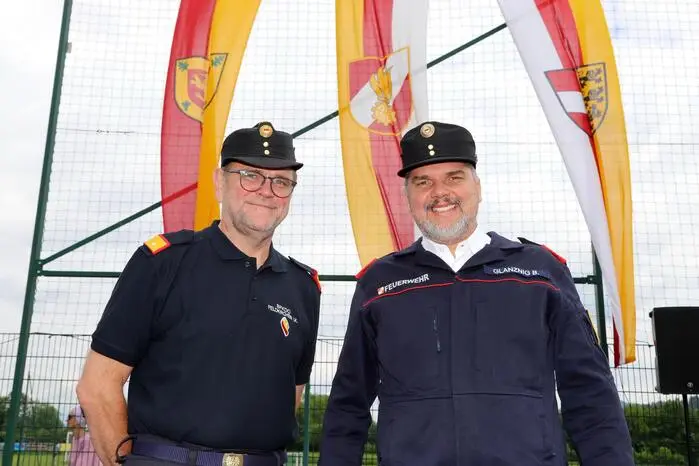 Am Foto von Links: Kommandant Fritz Nusser und der Landesbewerbsleiter Bernd Glanznig.