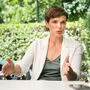 SPÖ-Chefin Pamela Rendi-Wagner beim Interview im Wiener Volksgarten.