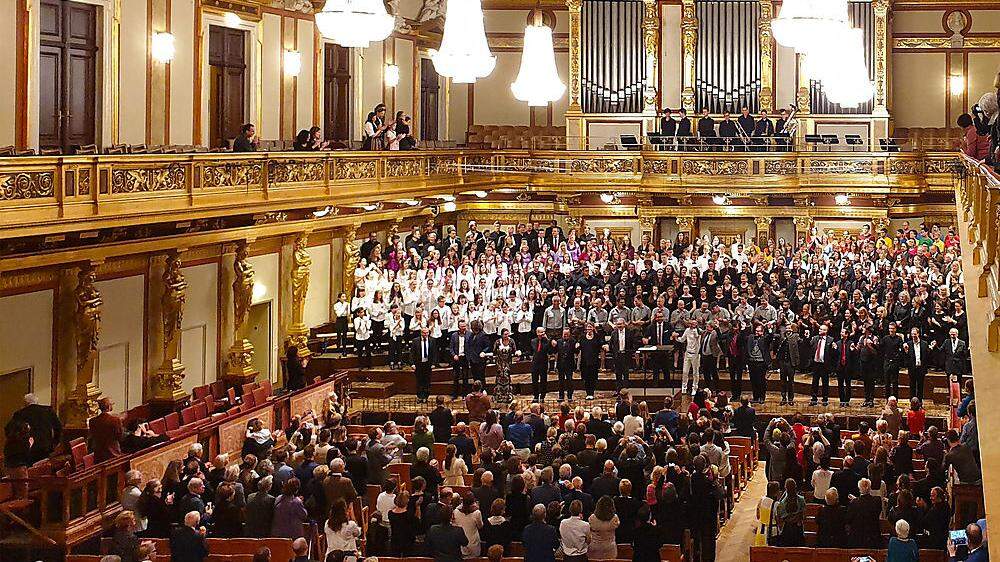 Der Goldene Saal im Wiener Musikverein – Chorsinfonie mit dem Singkreis Porcia