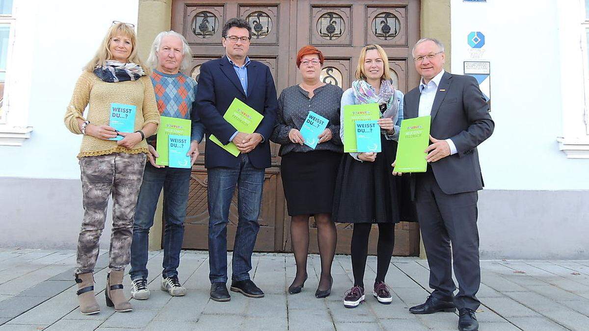 Gabi und Ludwig Haas, Michael Mehsner, Silvia Nagy, Carina Hödl und Bürgermeister Josef Ober