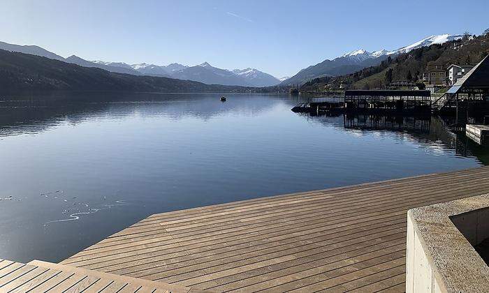 Der Blick von der Villa Postillion auf den Millstätter See