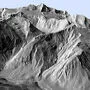 Digitale Geländemodell zeigt die „nackten“ Geländeformen von Kals in Richtung Großglockner