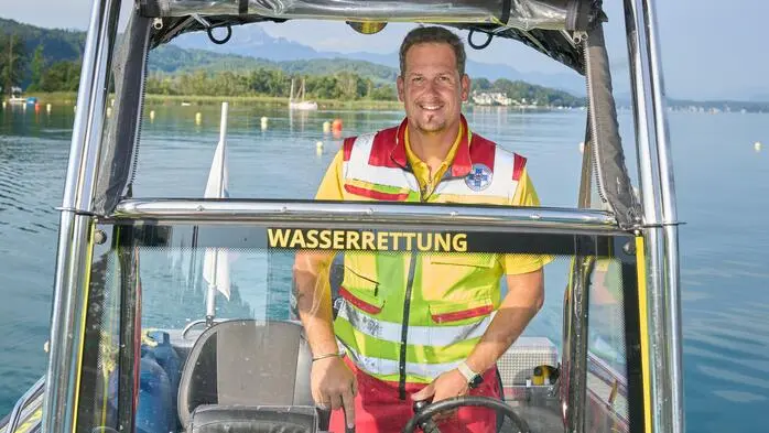 Gerald Glanznig, Mitglied der Wasserrettung Pörtschach