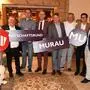 Das Team des WB Murau mit Ehrengästen, v.l. Dir. Jochen Pack, Klaus Kollau, Wolfgang Moser, LR Willibald Ehrenhöfer, Obmann Bgm. Albert Brunner, Wolfgang Moser, Heinz Ferner, Martin Moser und Armin Bacher