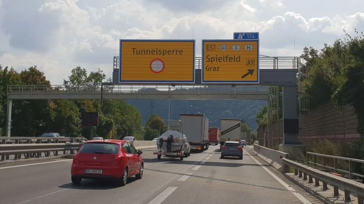 Sperre des Plabutschunnels