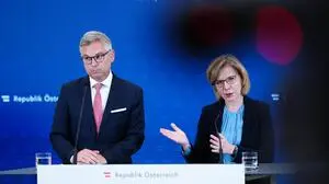 Finanzminister Magnus Brunner (ÖVP) und Umweltministerin Leonore Gewessler (Grüne)