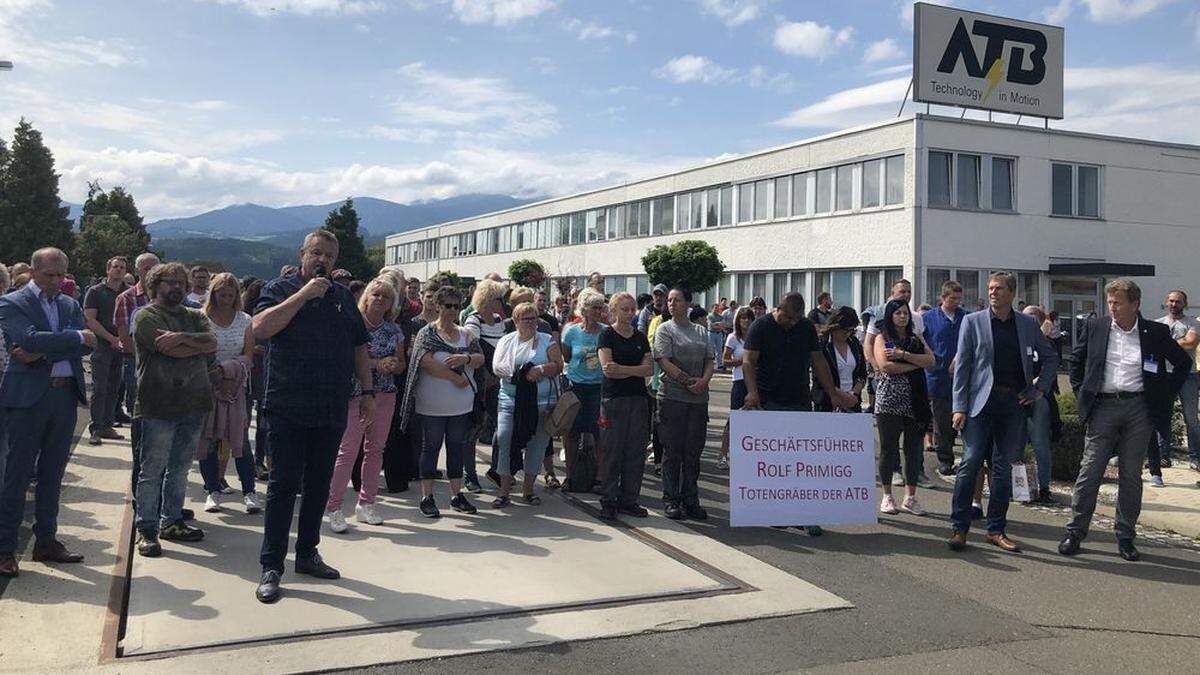 Am Donnerstag (6. August) wurde am ATB-Gelände demonstriert