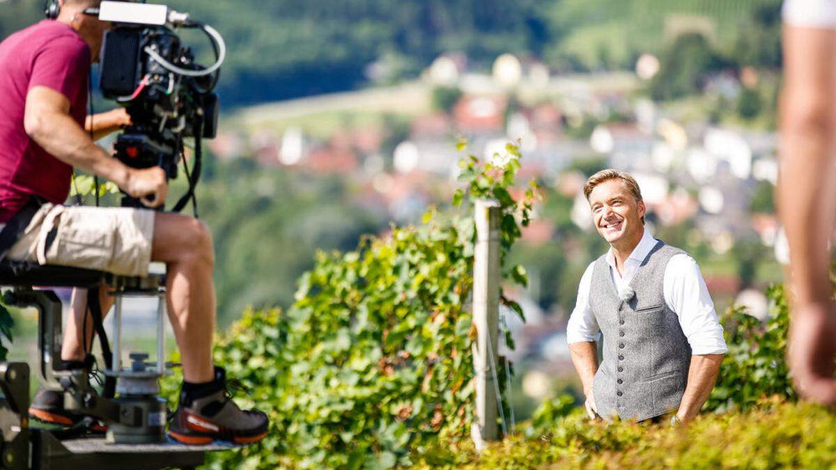 Für die Sendereihe &quot;Österreich vom Feinsten&quot; drehte der ORF mit Hans Knauß auch in den Ligister Weinbergen